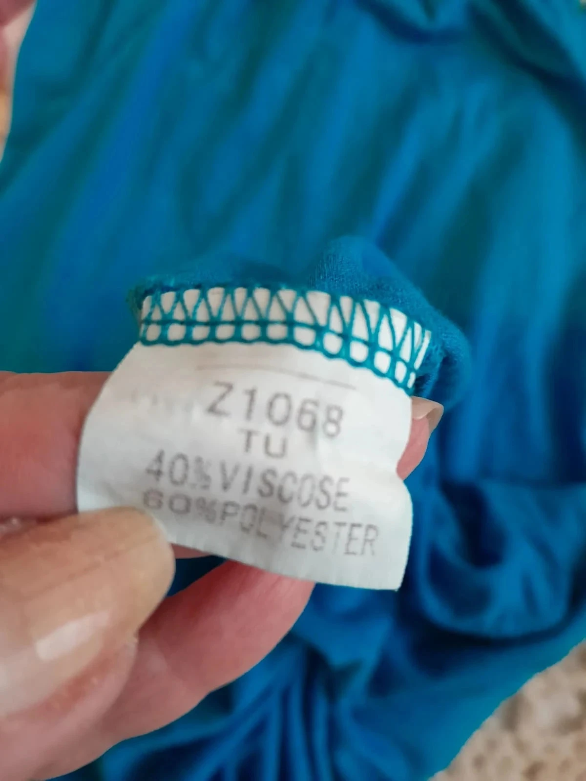 Vestido azul, Talla Única, con pedrería – photo 8